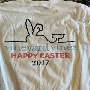 Vineyard Vines Easter Graphic Tee - White and Pink. Worn once for the holiday.